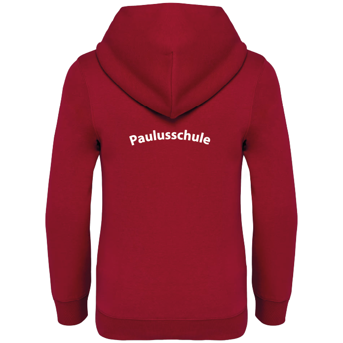 Kinder Hoodie Bio – Hibiscus Red – Größe 10/12 Jahre