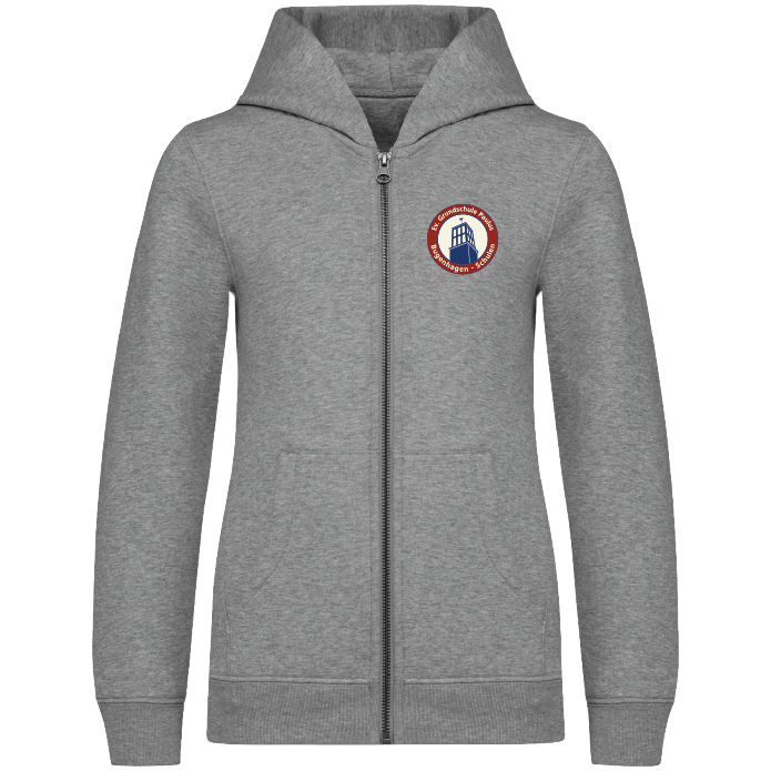Kinder Kapuzensweatjacke Bio – Moon Grey Heather – Größe 10/12 Jahre
