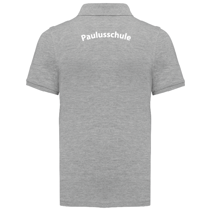 Kinder Polos, GOTS – Moon Grey Heather – Größe 8/10 Jahre