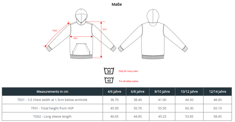 Kinder Hoodie Bio – Hibiscus Red – Größe 10/12 Jahre